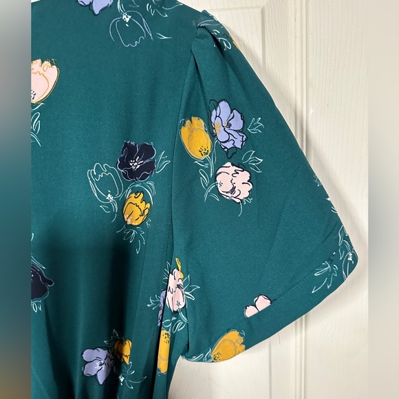 ModCloth teal tea dress with scalloped hem NWT 1X - Picture 7 of 7